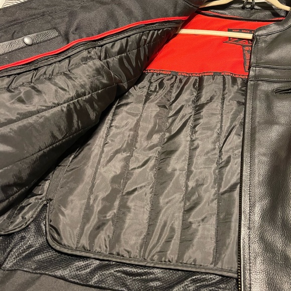 ZIR LEATHER MOTORCYCLE JACKET 3X - Picture 5 of 12